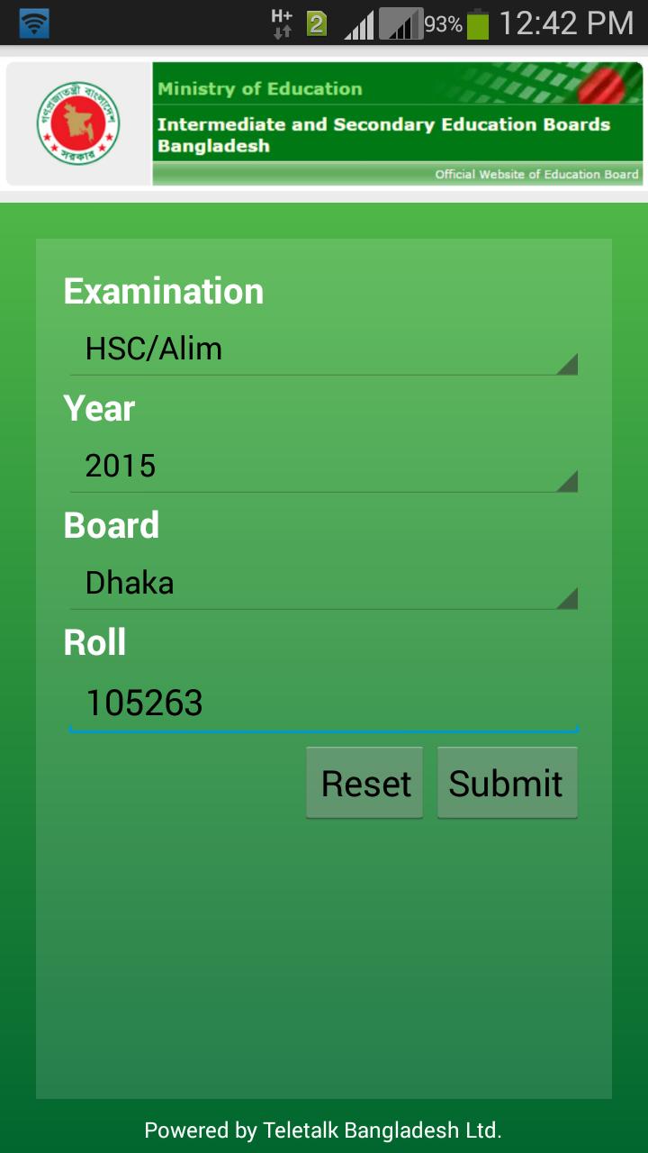 BD Result