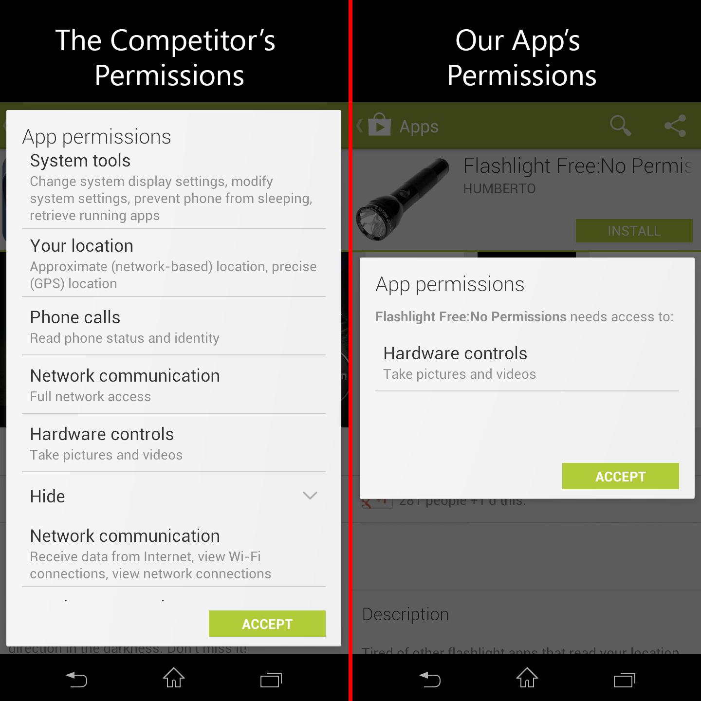 Flashlight: No Permission (Nex