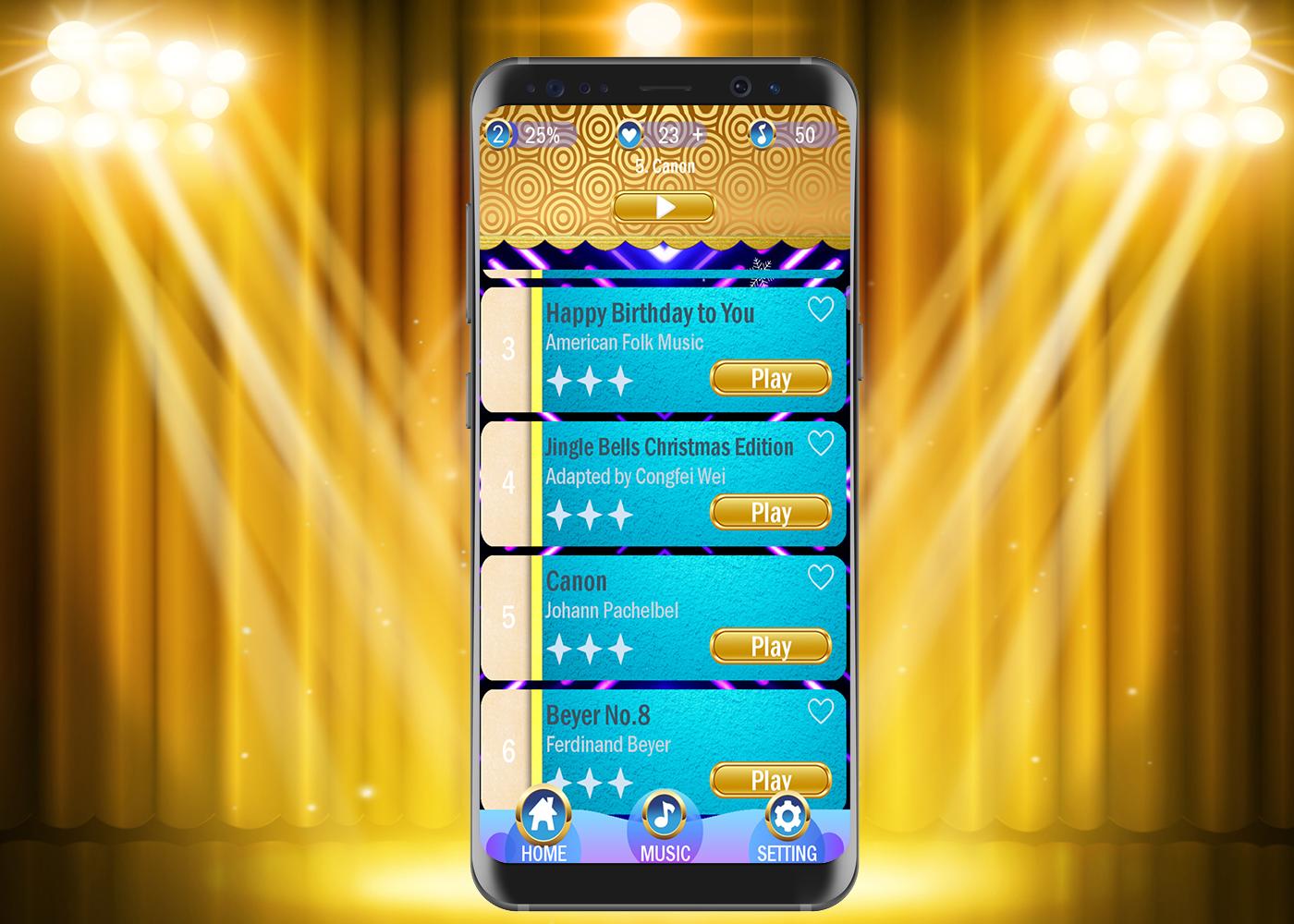 Gold Piano Tiles