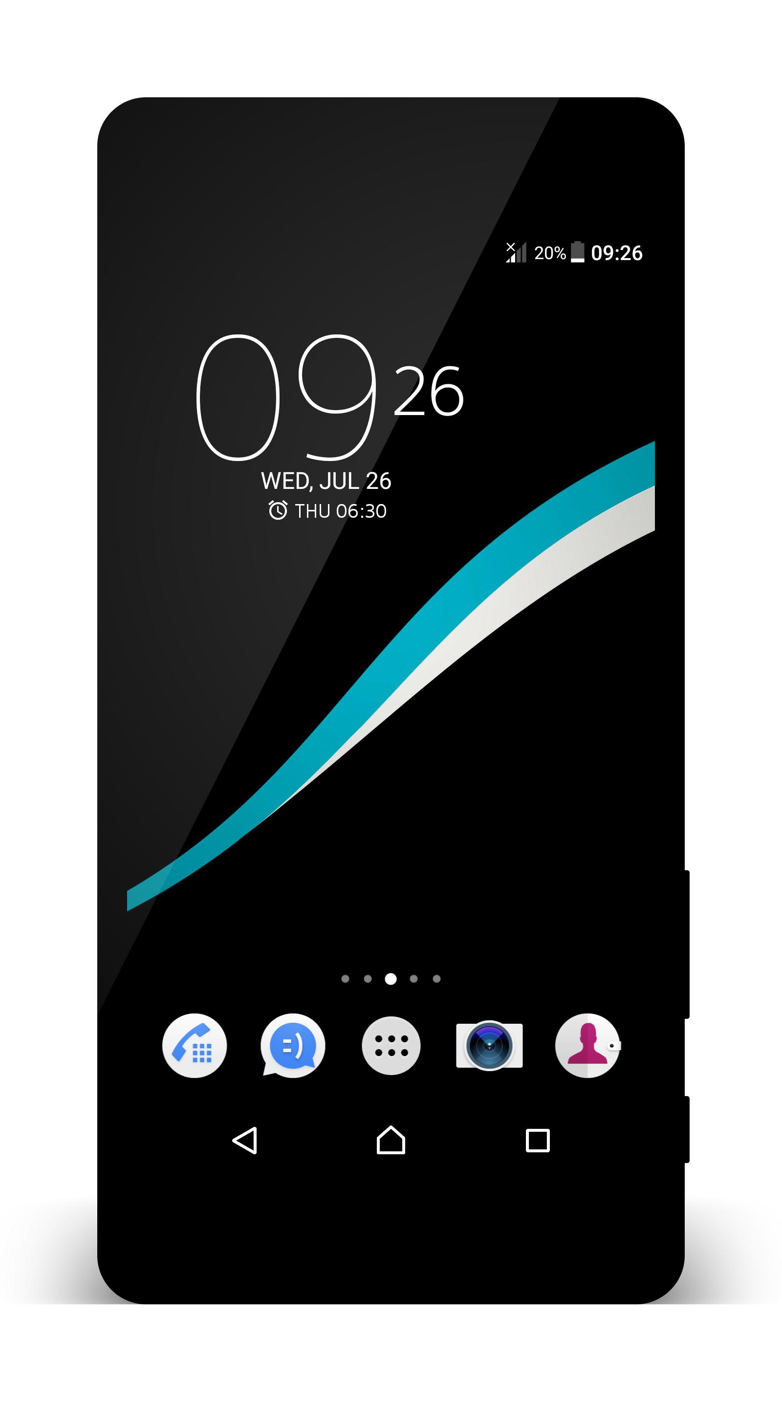 Black - Cyan Theme for Xperia