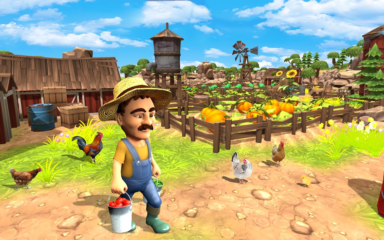 Farming Life Village Farm Town Simulation Game