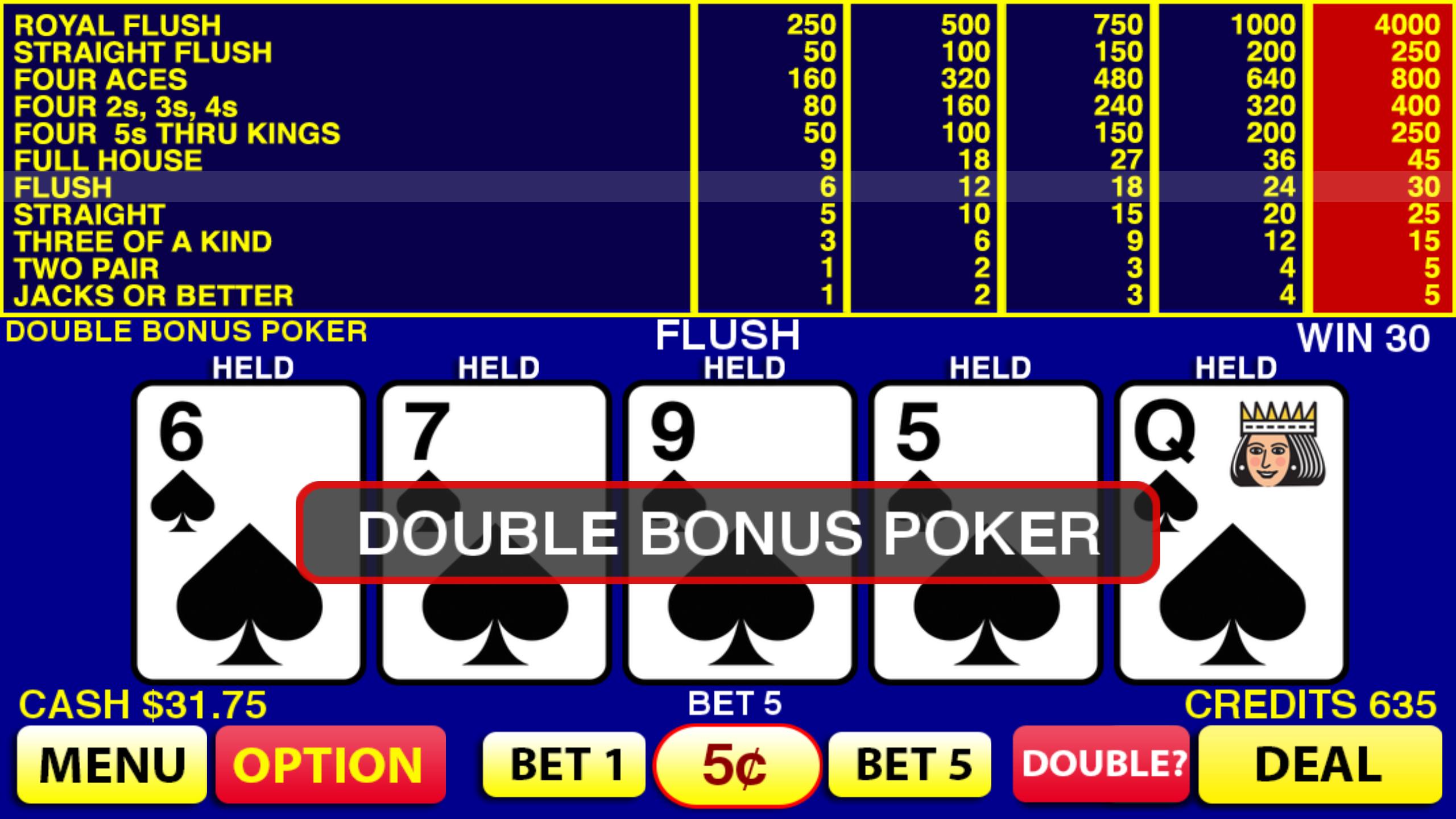Double Bonus Poker