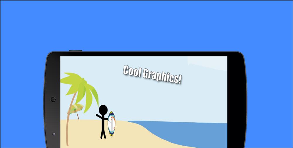 Stickman Surfing